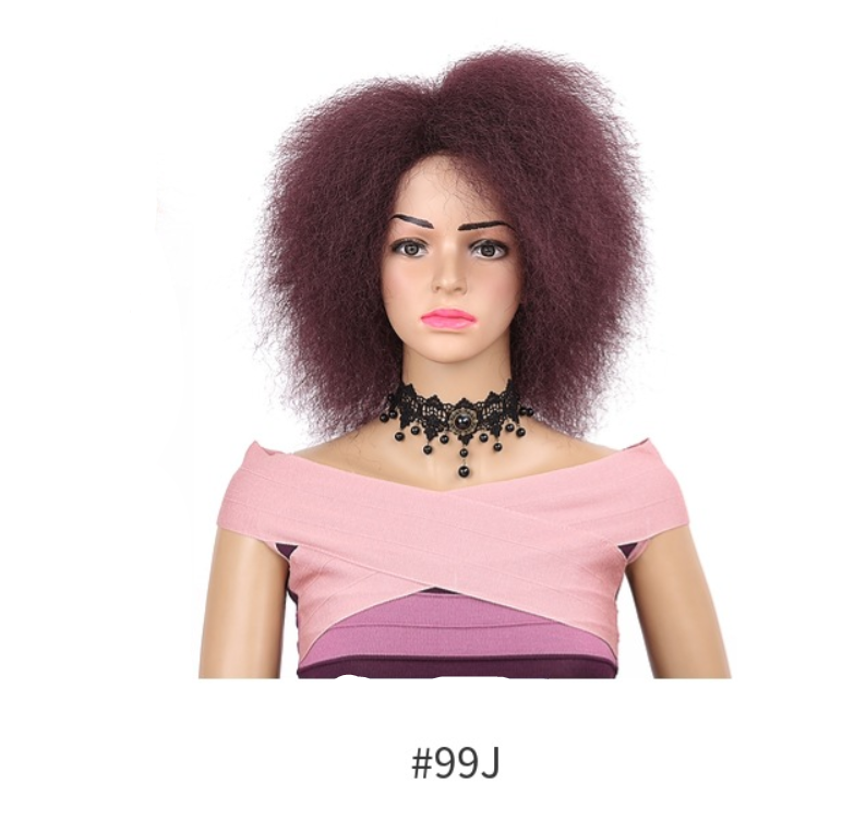 Fluffy curly hair wig