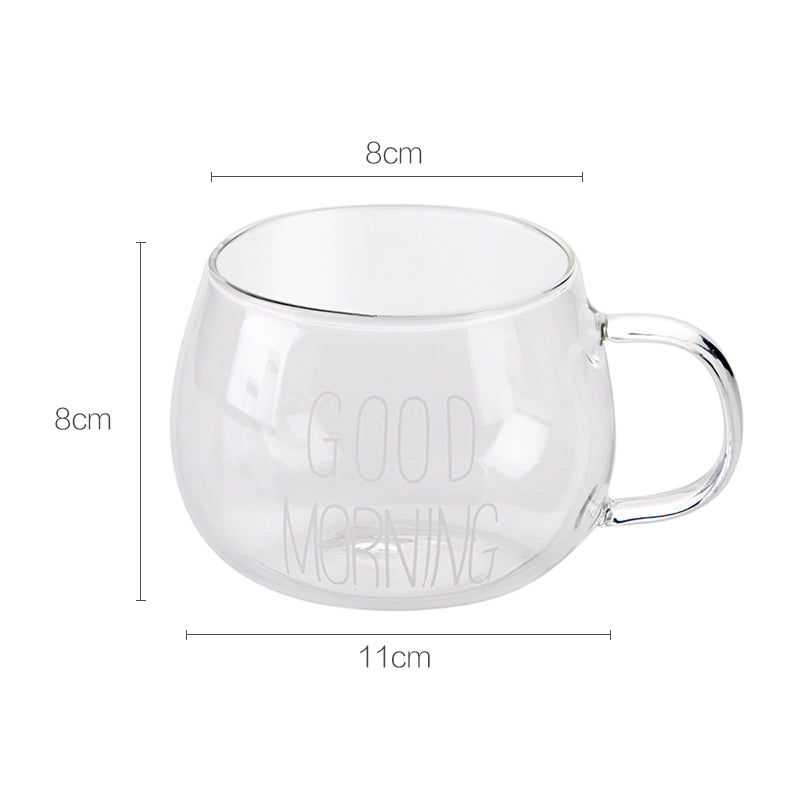 Pyrex Glass With Put Milk Cup Breakfast Cup