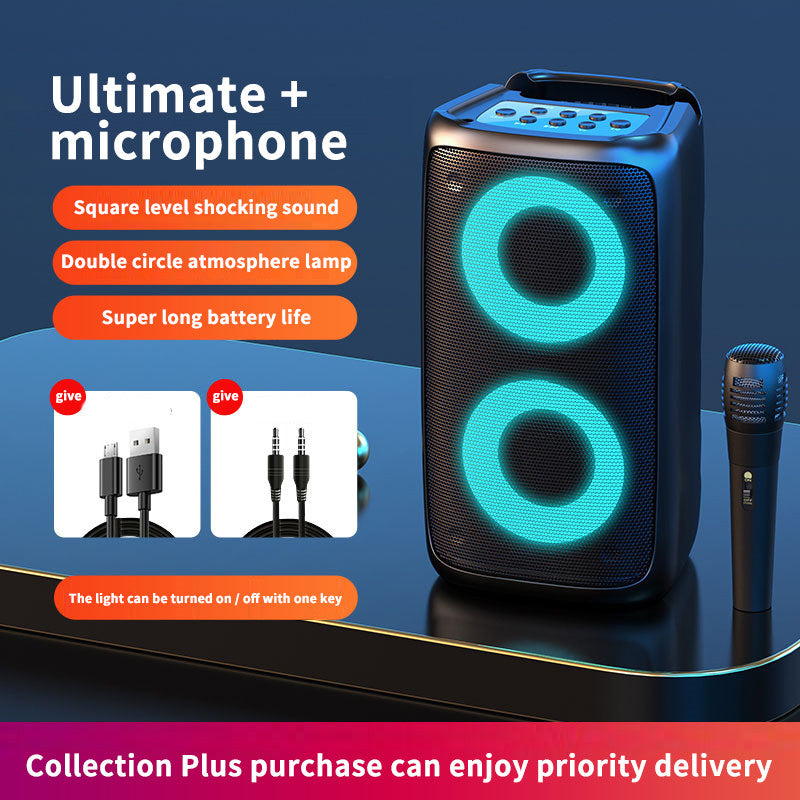 Home Lightweight Bluetooth Dual Subwoofer Speaker