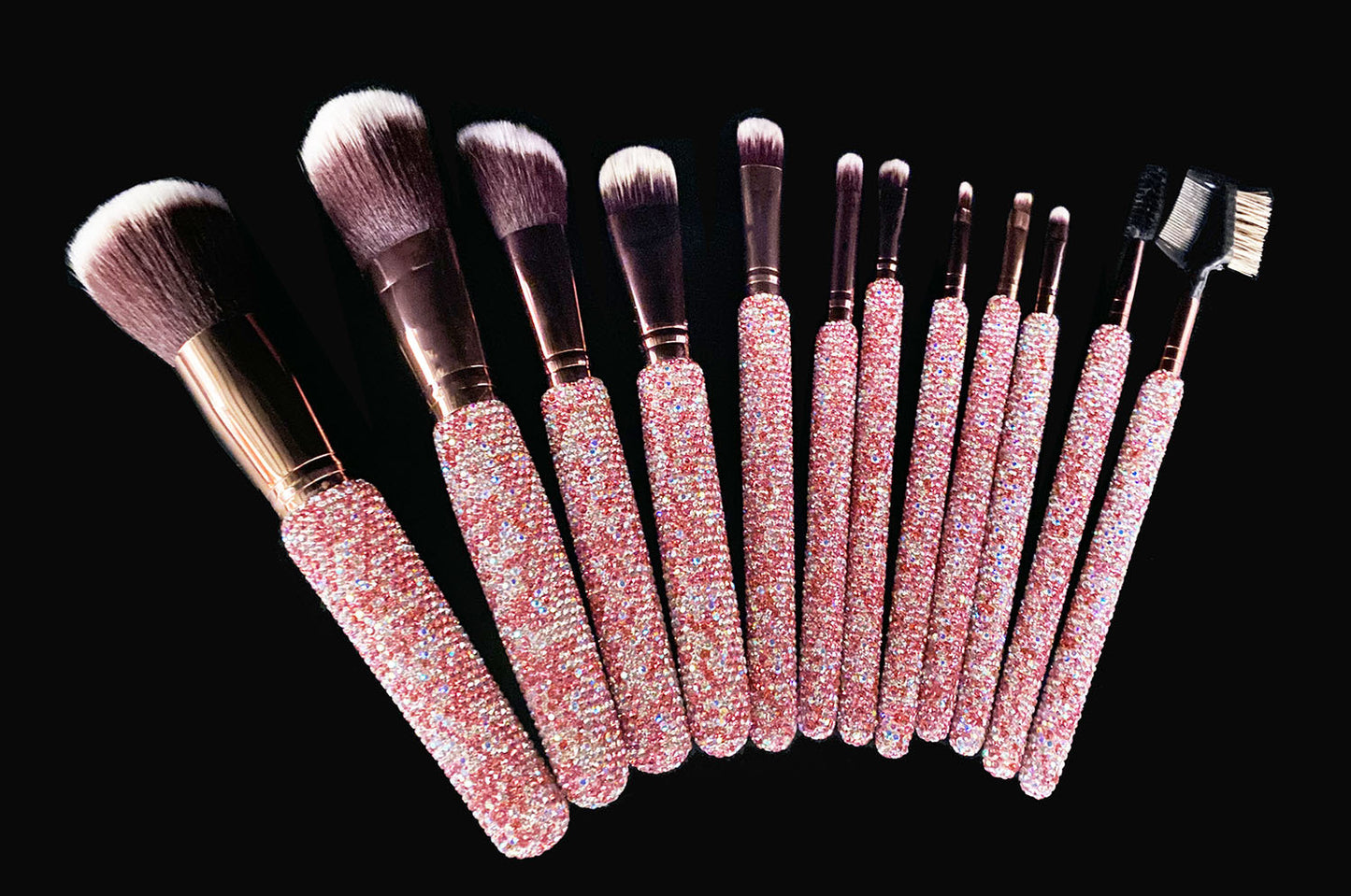 High Grade Diamond Inlaid Makeup Brush Set