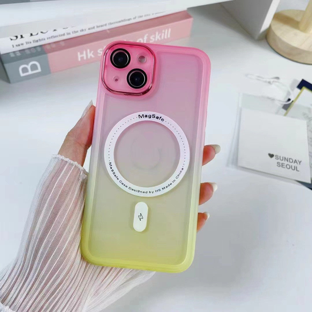 Gradient Two-tone TPU Magnetic Phone Case