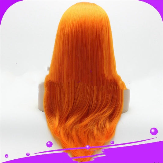 High temperature silk half hand woven straight wig