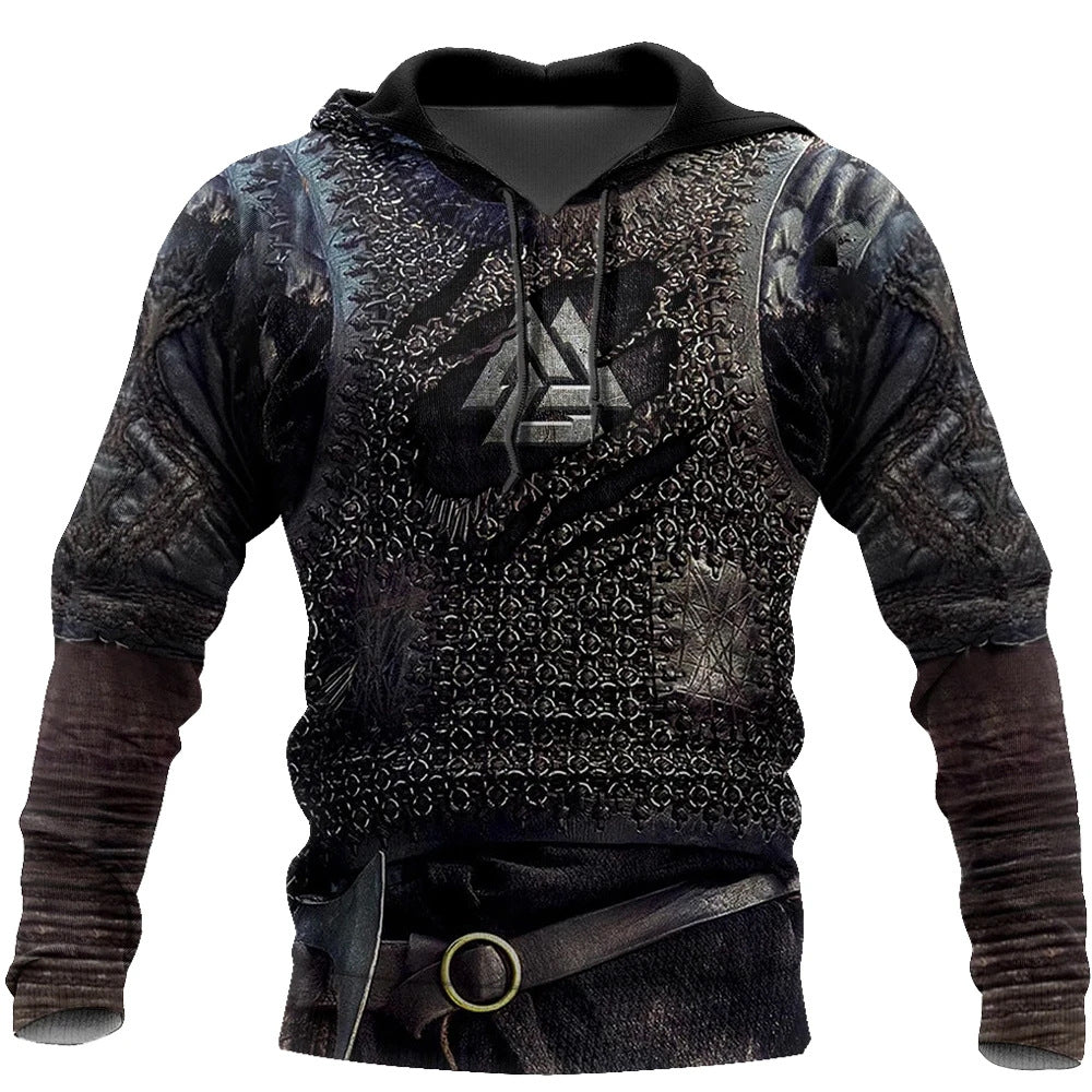 God Of War Men's Armor Printed Sweater Long Sleeve Sweater