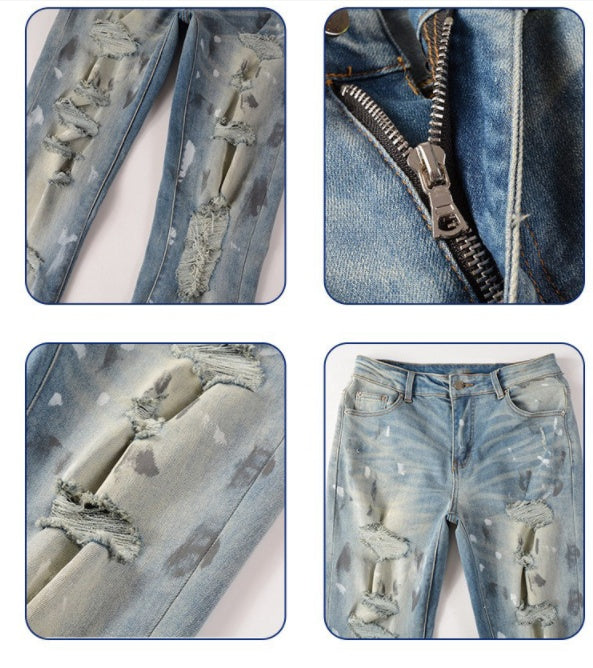 Men's Patch Slimming And Perforated Leggings