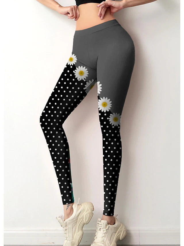 Positioning Flower Bottoming Sports Yoga Pants