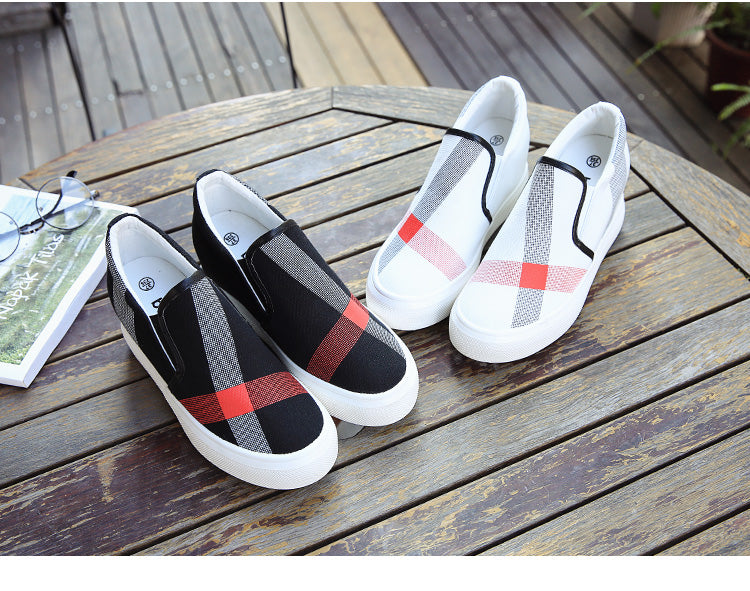 Women's high-top canvas shoes