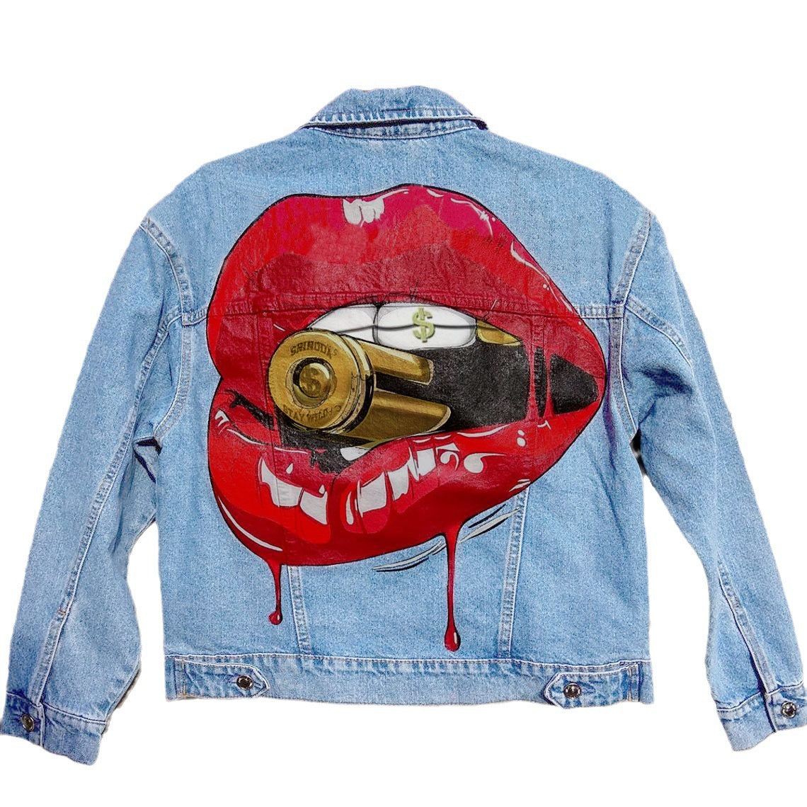 Female European And American-style Mid-length Loose Denim Jacket