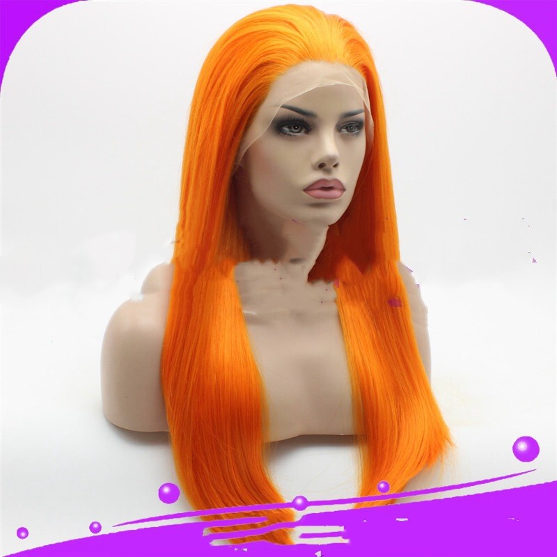High temperature silk half hand woven straight wig