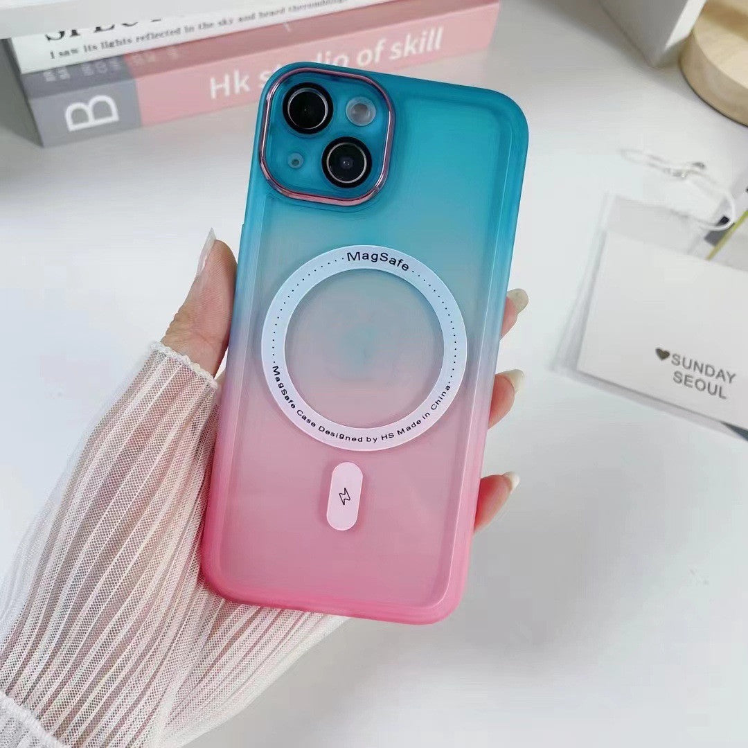 Gradient Two-tone TPU Magnetic Phone Case