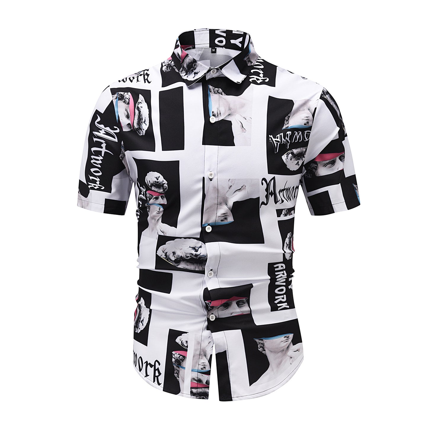 Fashion Loose Digital Print Short Shirt