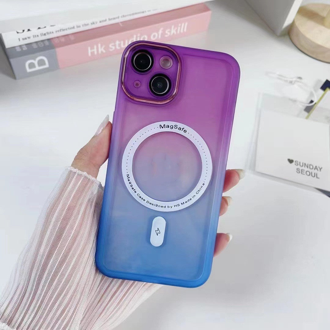Gradient Two-tone TPU Magnetic Phone Case