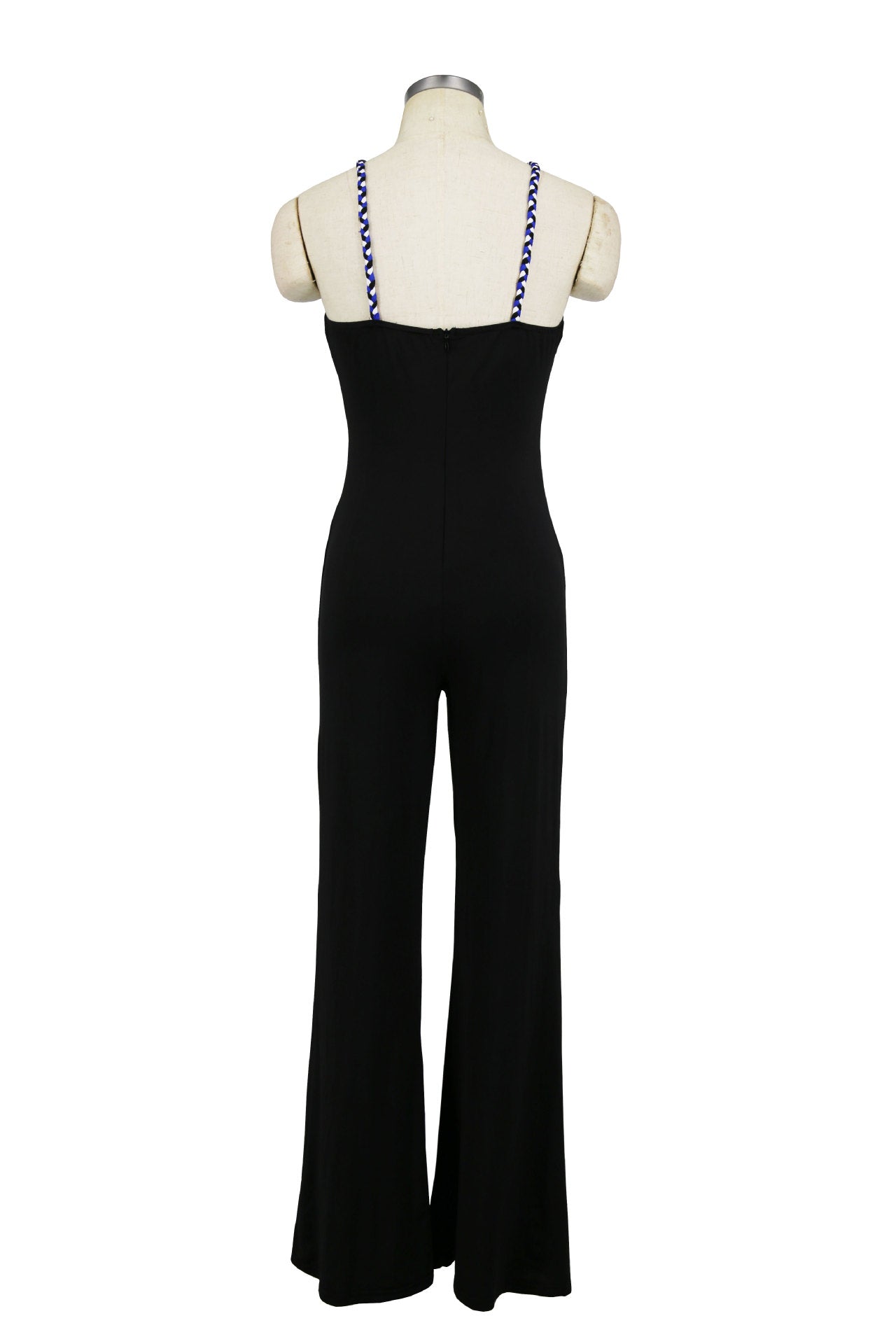 Color block suspenders jumpsuit