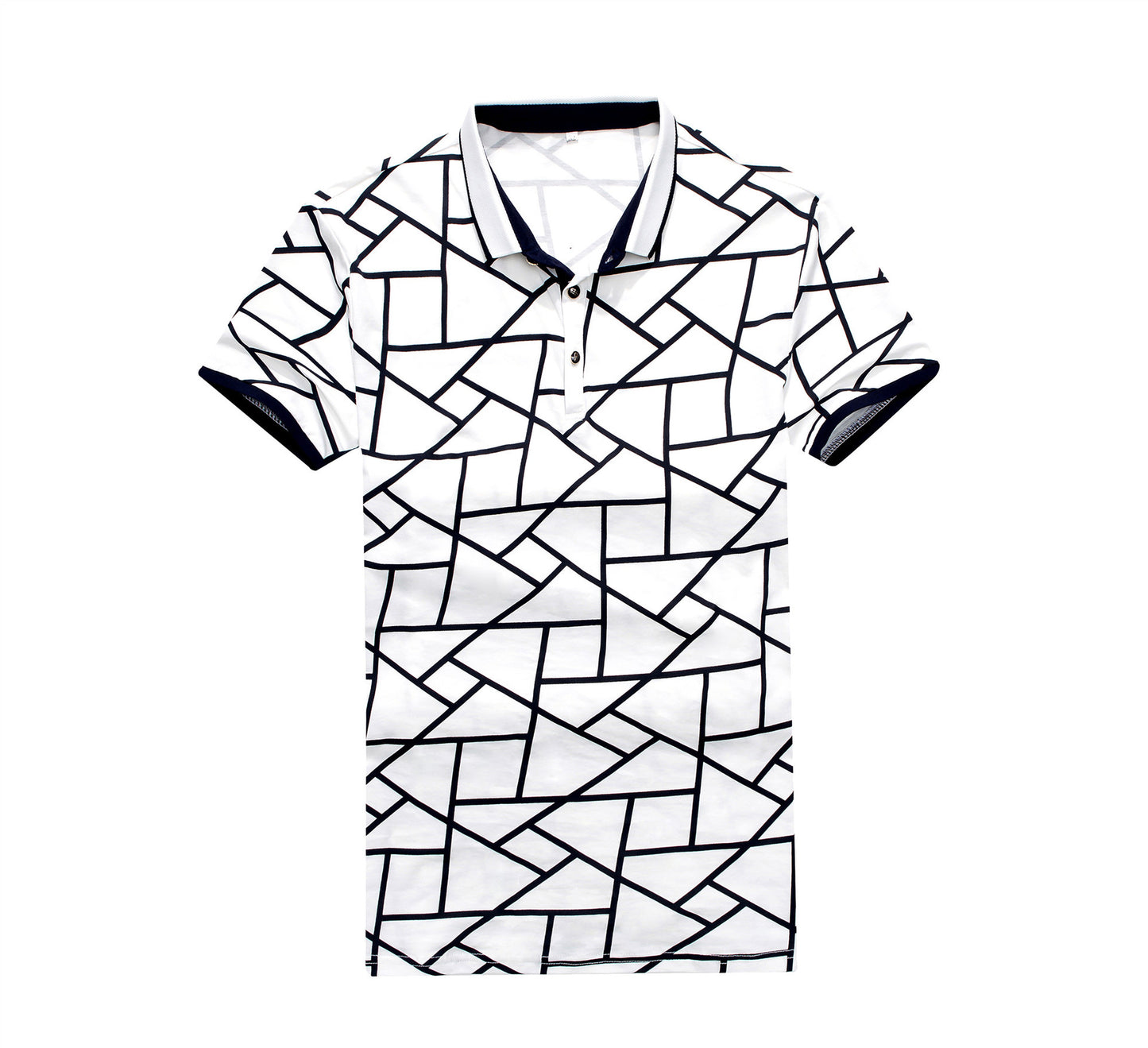 Men's summer plaid slim short sleeves