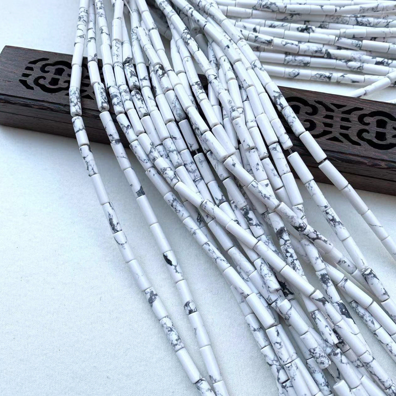 Natural Agate Tube Beaded Beaded Hairpin Headwear Handmade Diy Accessories