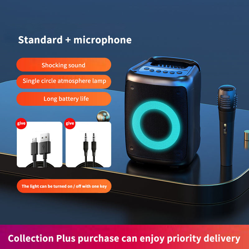 Home Lightweight Bluetooth Dual Subwoofer Speaker