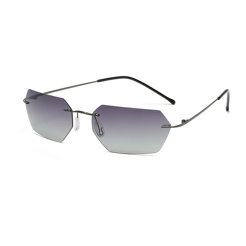 Frameless Polygon Polarized Sunglasses For Driving