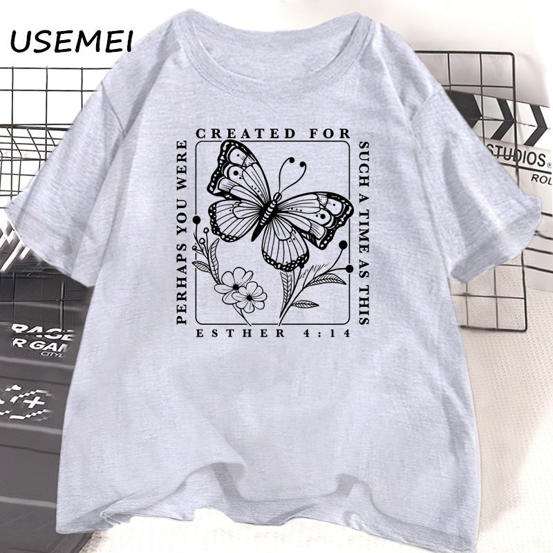 Women's Polyester Solid Color Casual Printed Short Sleeves