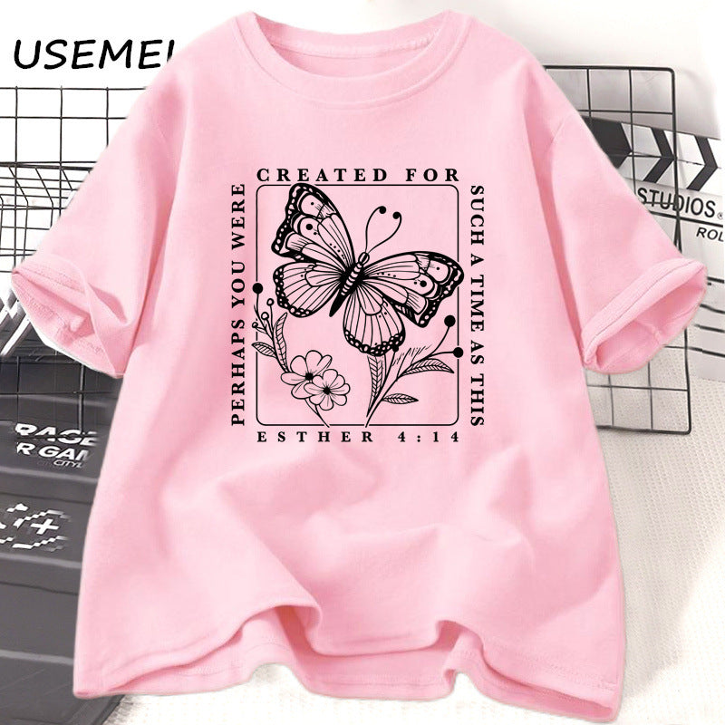 Women's Polyester Solid Color Casual Printed Short Sleeves