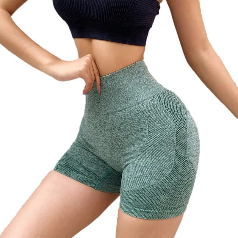 Fitness Shorts Women's Sports High Waist Belly Contracting Breathable Stretch Yoga Pants