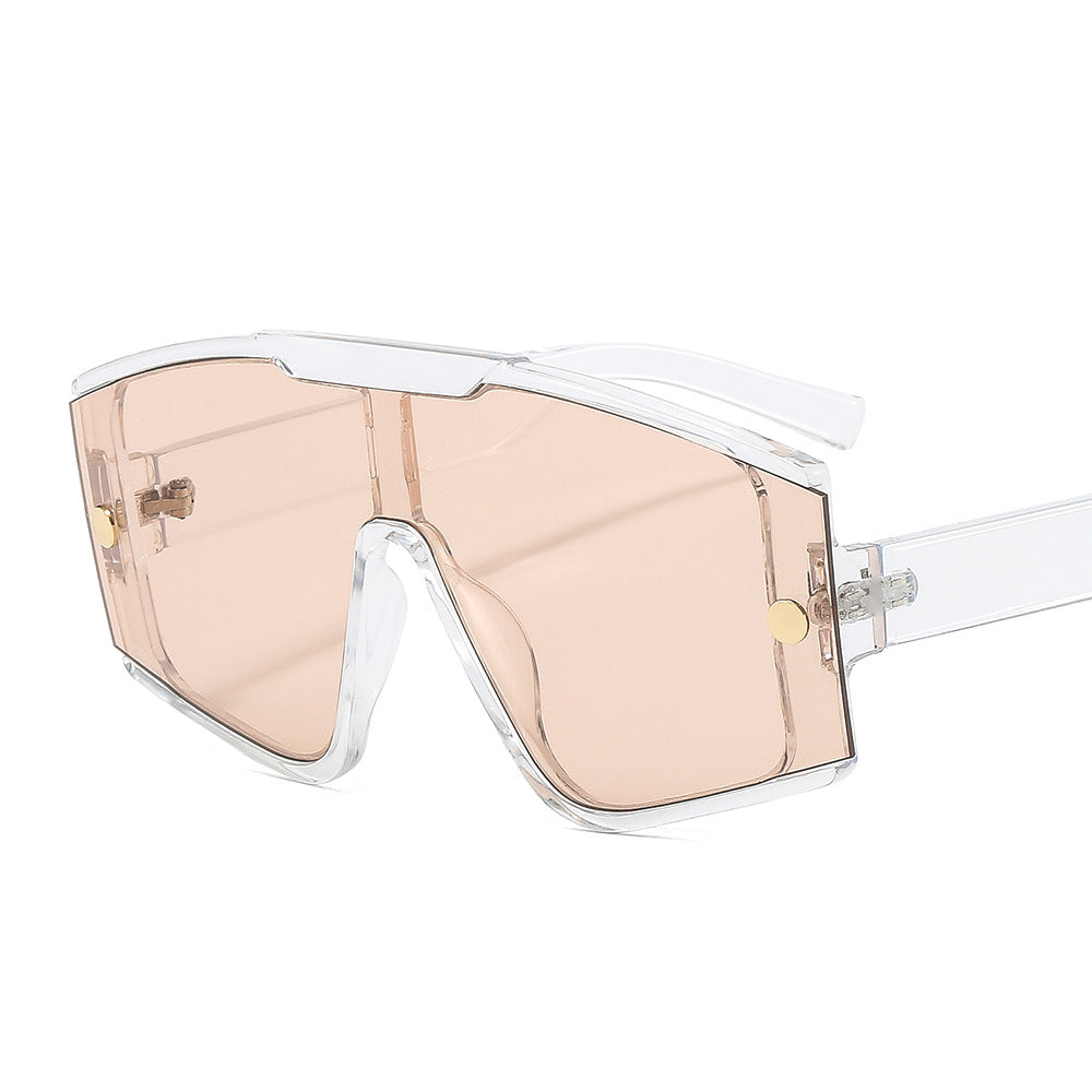 Large Frame One-piece Sunglasses Men And Women Uv400