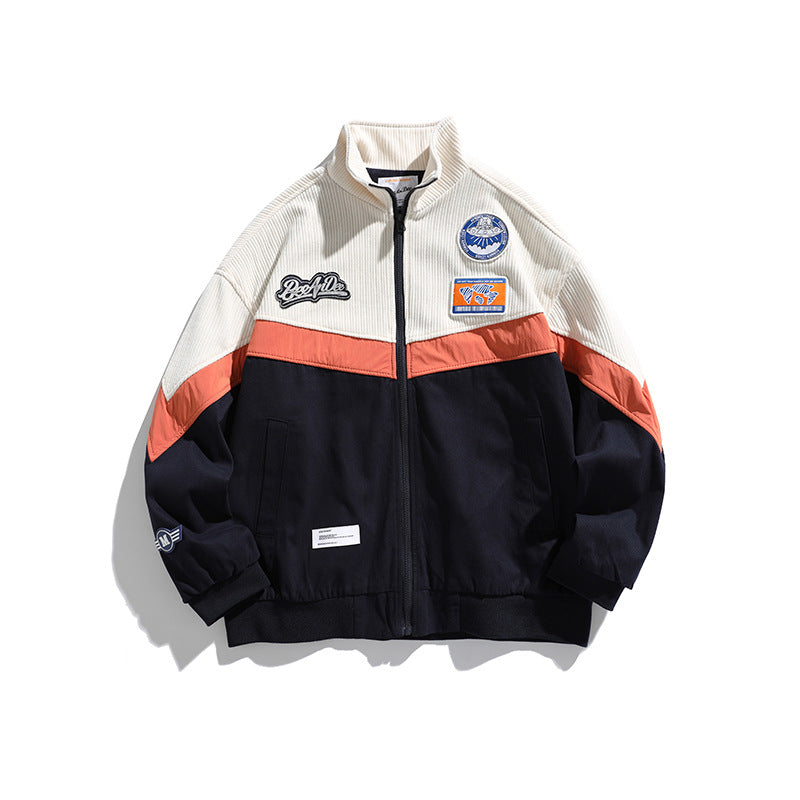 Vintage Patchwork Irregular Embroidery Label Jacket