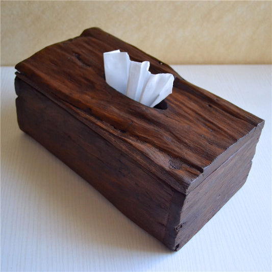 Southeast Asian Style Solid Wood Teak Tissue Box