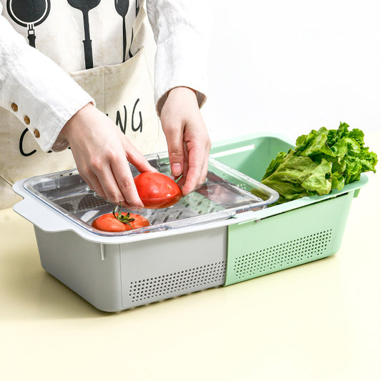 Double Retractable Asphalt Plastic Vegetable Basket