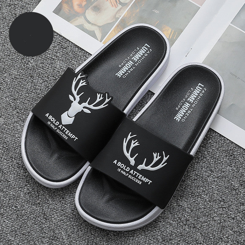Fashion Home Indoor Bathroom Non-slip Wear-resistant Soft Bottom Couple Sandals And Slippers