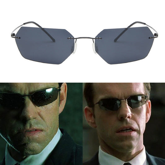 Frameless Polygon Polarized Sunglasses For Driving