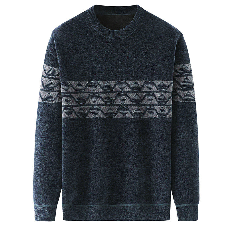 Men's Round Neck Padded Wool Warm Bottoming Shirt