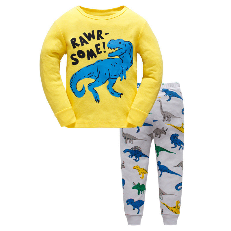 Long-sleeved Cotton Children's Pajamas Air-conditioning Clothes