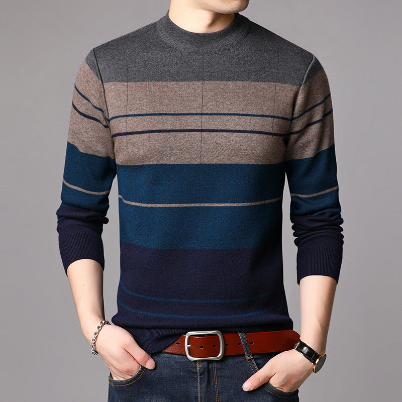 Men's Round Neck Padded Wool Warm Bottoming Shirt