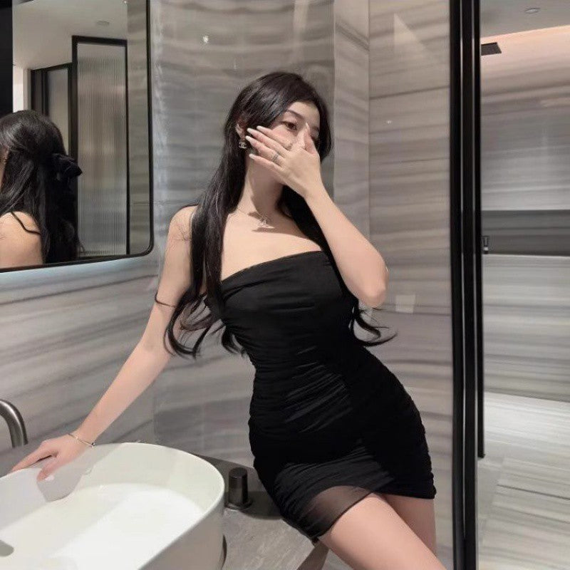 Summer New Temperament Mesh Tube Top Hip Skirt For Women