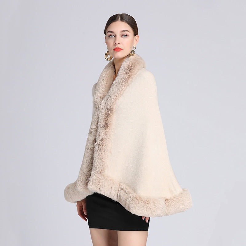 Shawl Cape Knitted Cardigan Coat For Women