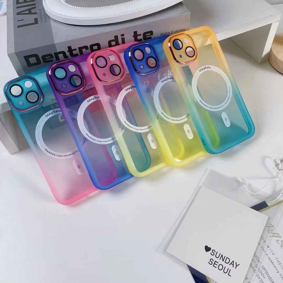 Gradient Two-tone TPU Magnetic Phone Case