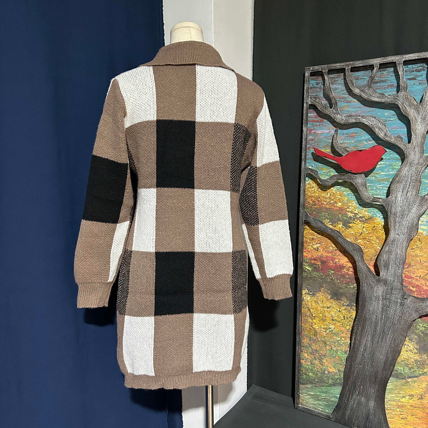 Thickened Knit Dress In Winter Coffee Girl