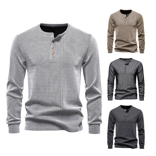 Casual Fashion Long Sleeve Men's Slim Fit Sports T-shirt