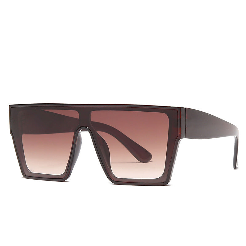 Large Frame Leopard Print Sunglasses
