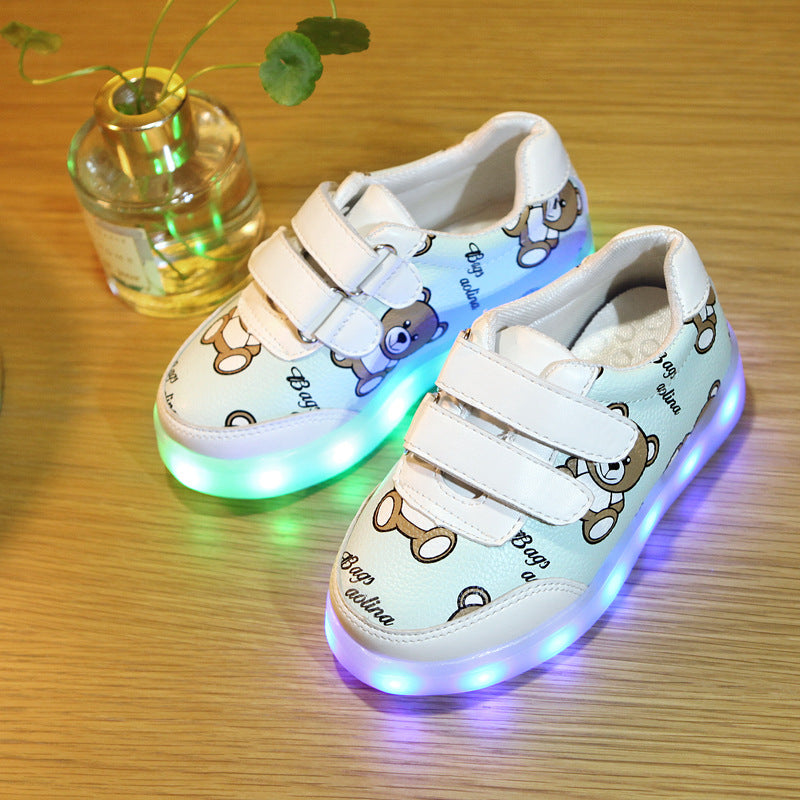 USB Charging Wings Led Children's Luminous Shoes