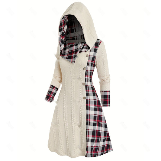 Women's Fashion Knitted Hooded Dress