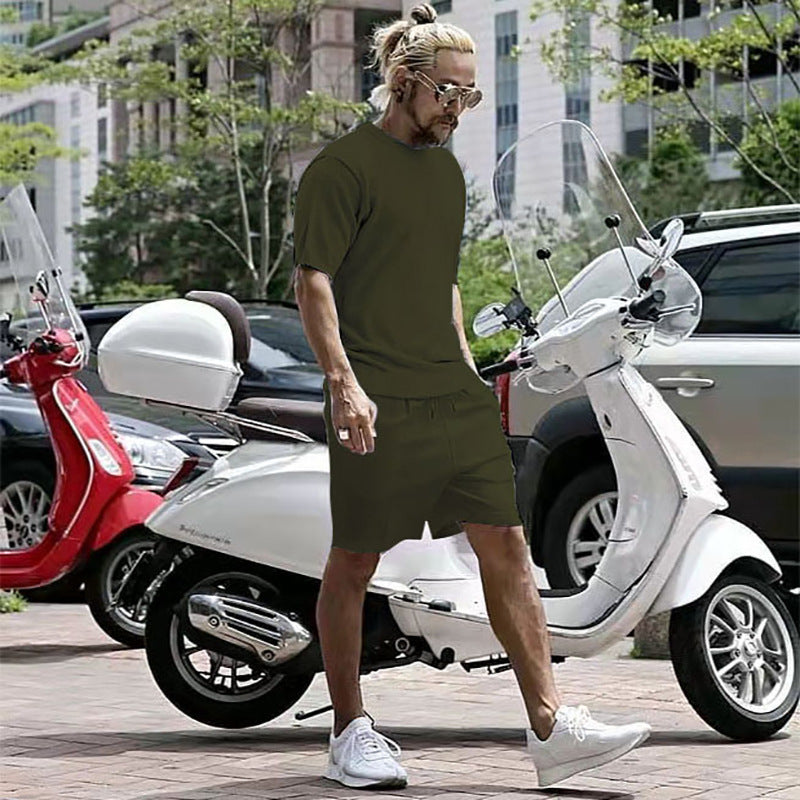 Men's Running Loose Casual Vacation Two-piece Suit