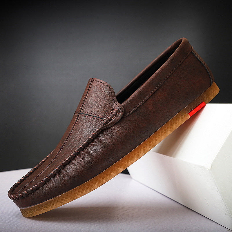 Spring New Men's Casual Lazy Small Leather Shoes