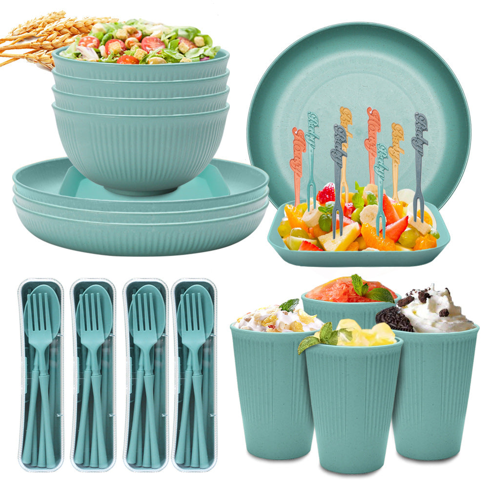 Wheat Straw Tableware Set For Home Meals
