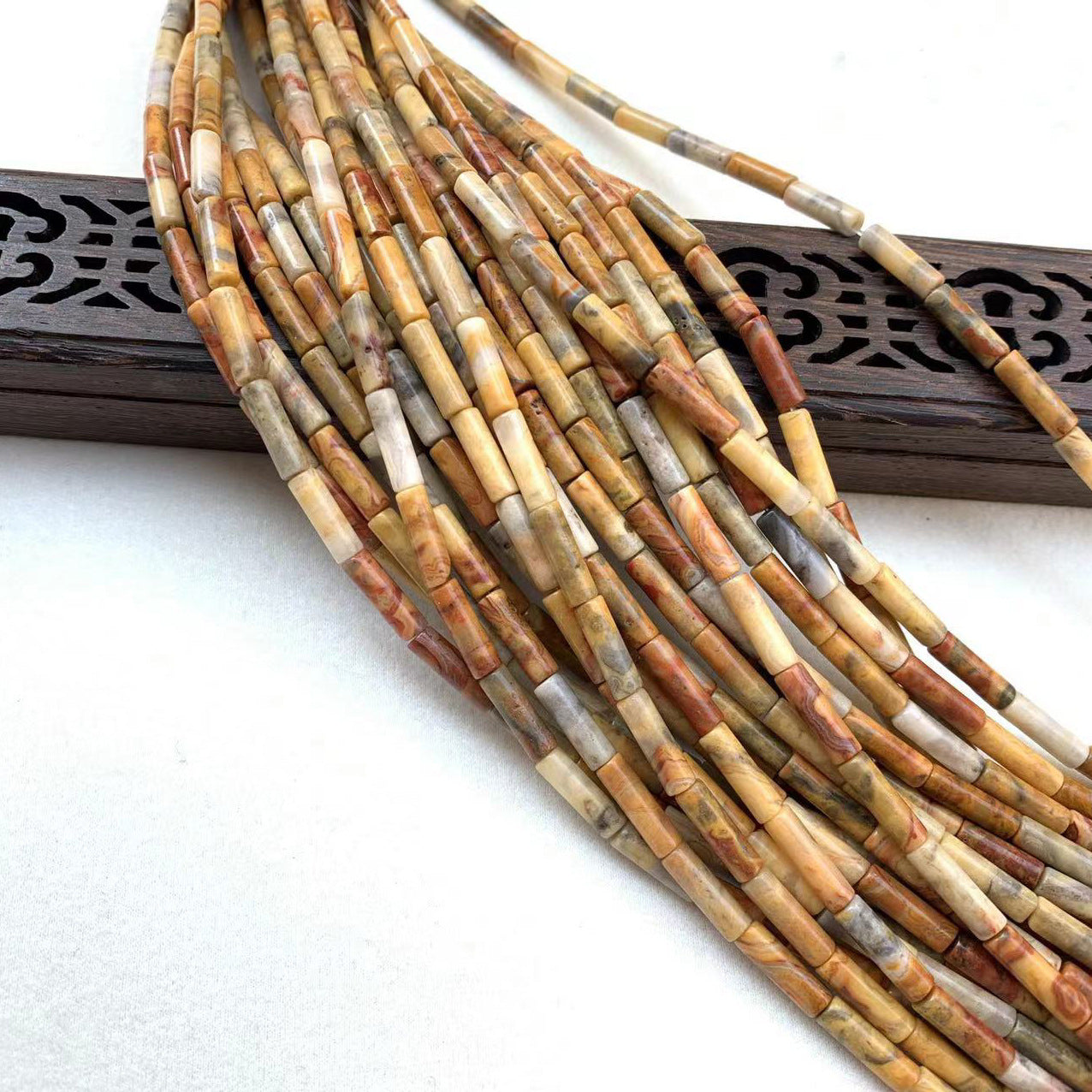 Natural Agate Tube Beaded Beaded Hairpin Headwear Handmade Diy Accessories
