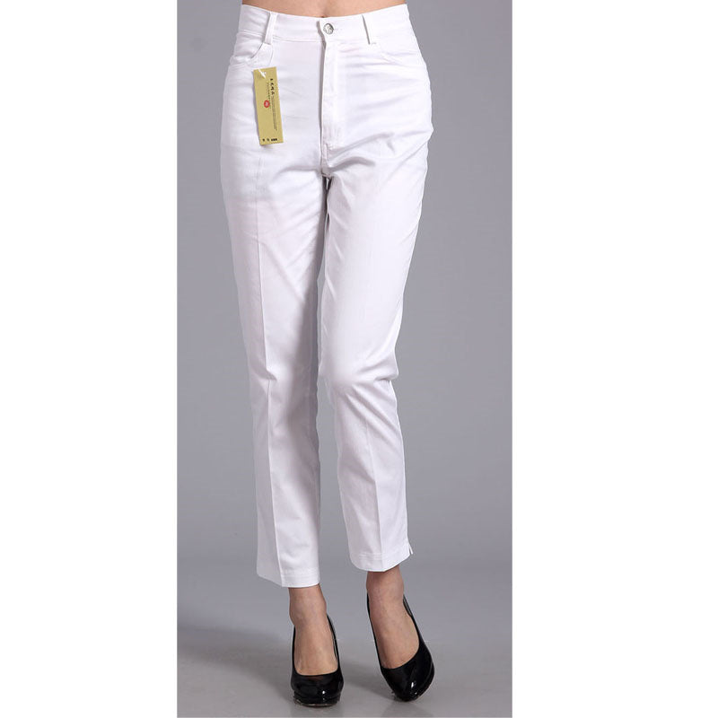 Ladies Casual Cotton Cropped Trousers All-match
