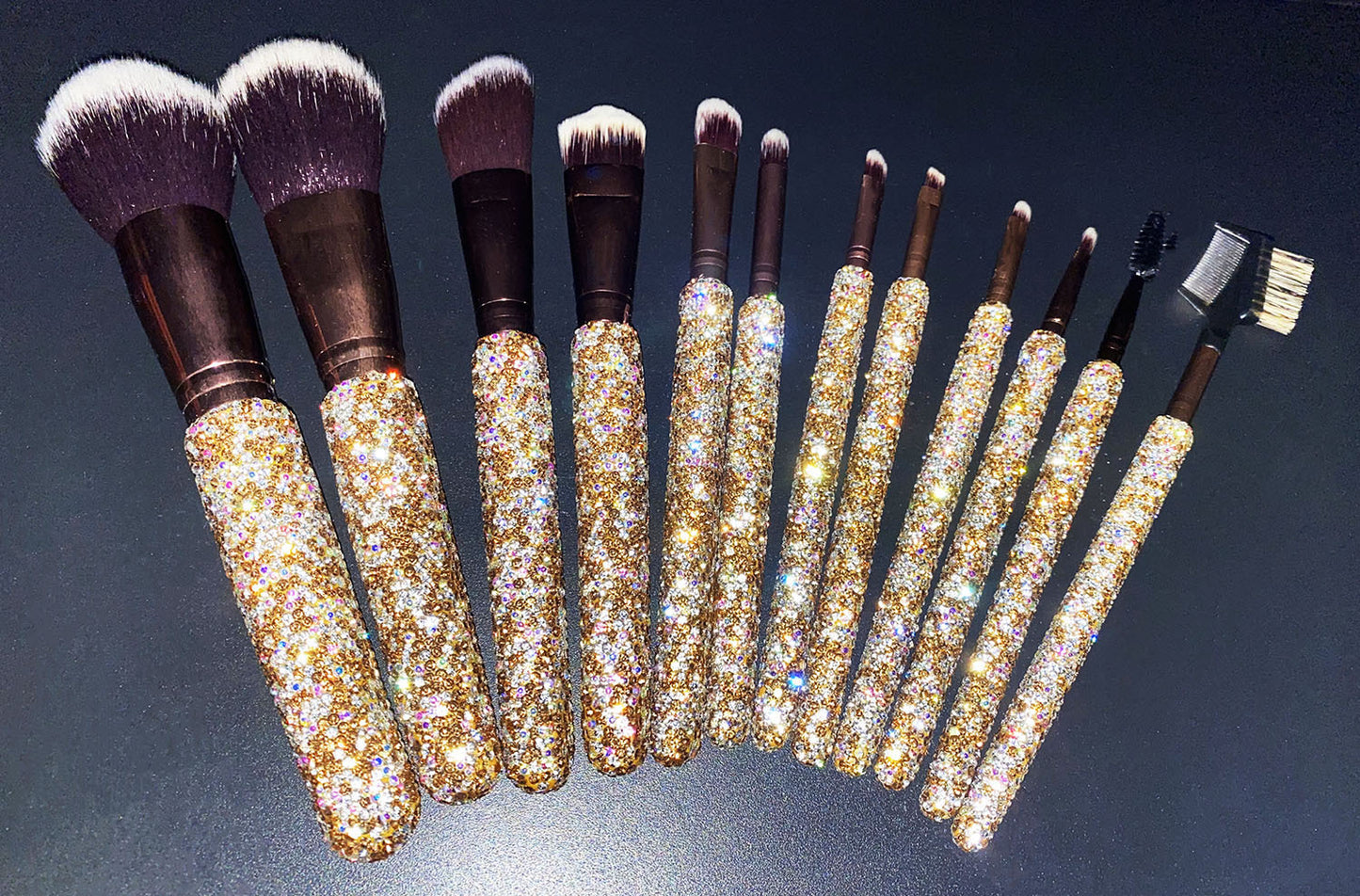 High Grade Diamond Inlaid Makeup Brush Set