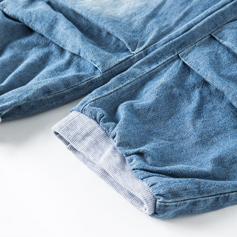 European And American Plus Size Women's Ribbed Jeans