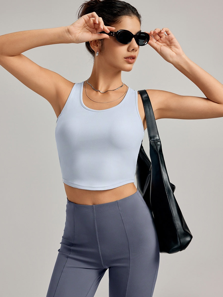 Sports Vest Women's Sexy Back Waist Yoga Clothes With Chest Pad