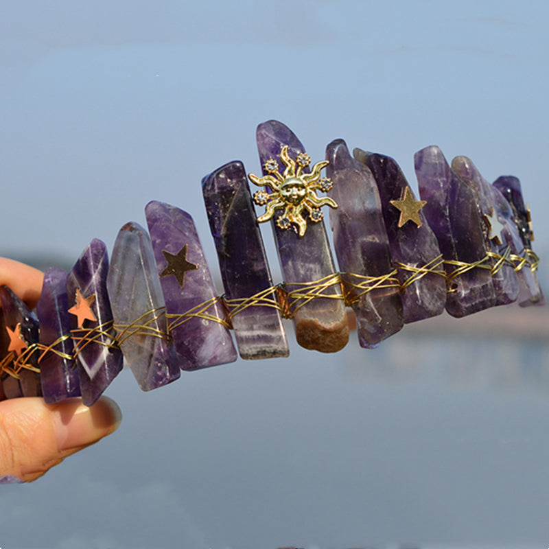 Natural Crystal Crown Hair Band
