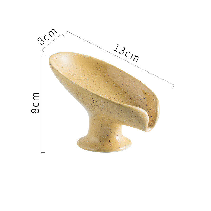 Ceramic Soap Dish Without Perforation Draining Rack